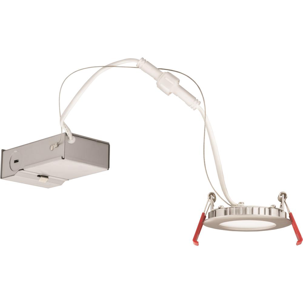 Lithonia Lighting Wafer 3 In Brushed Nickel Integrated Led Recessed Kit Lithonia Lighting Wafer 3 In Brushed Nickel Integrated Led Recessed Kit