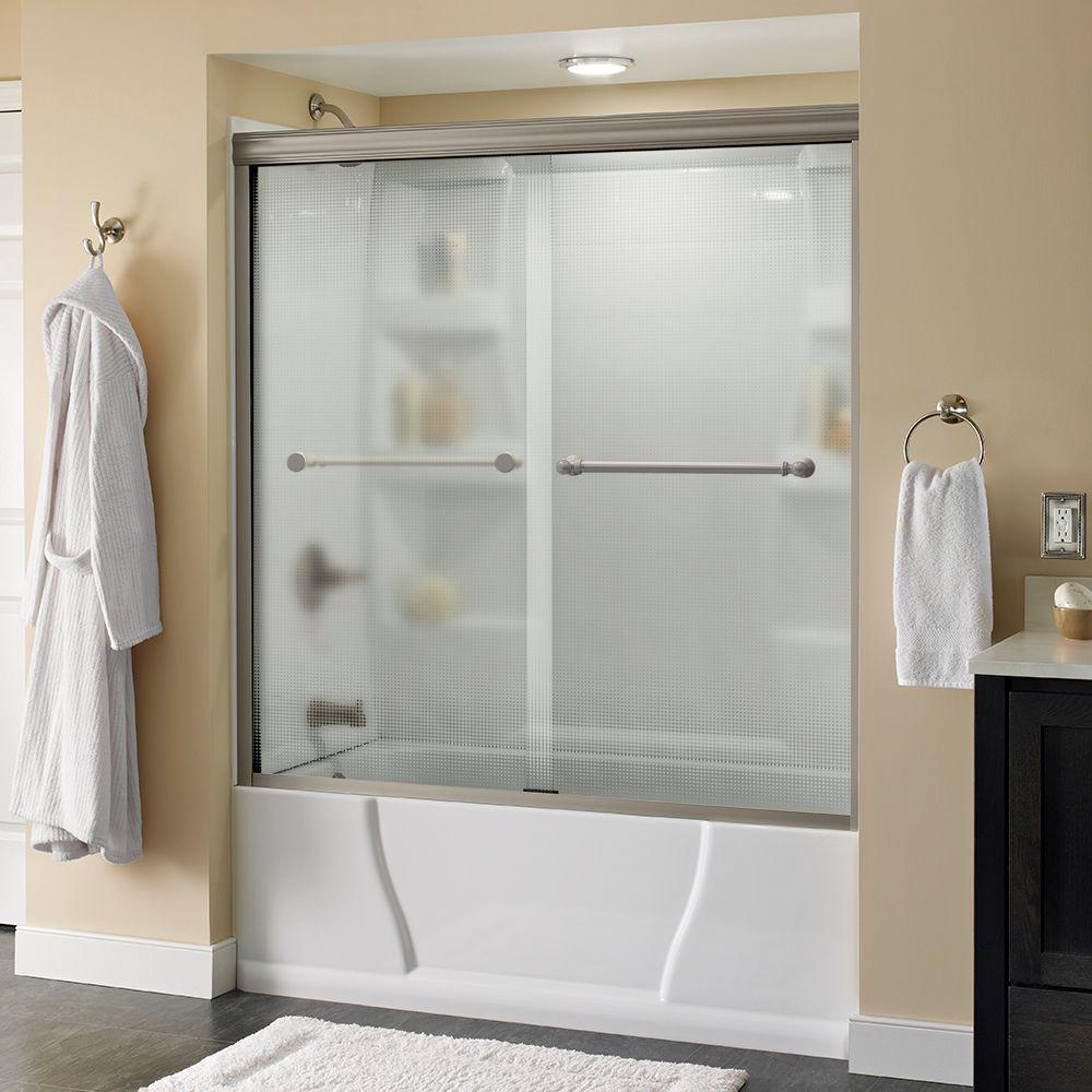 Delta Silverton 60 in. x 581/8 in. SemiFrameless Sliding Bathtub Door