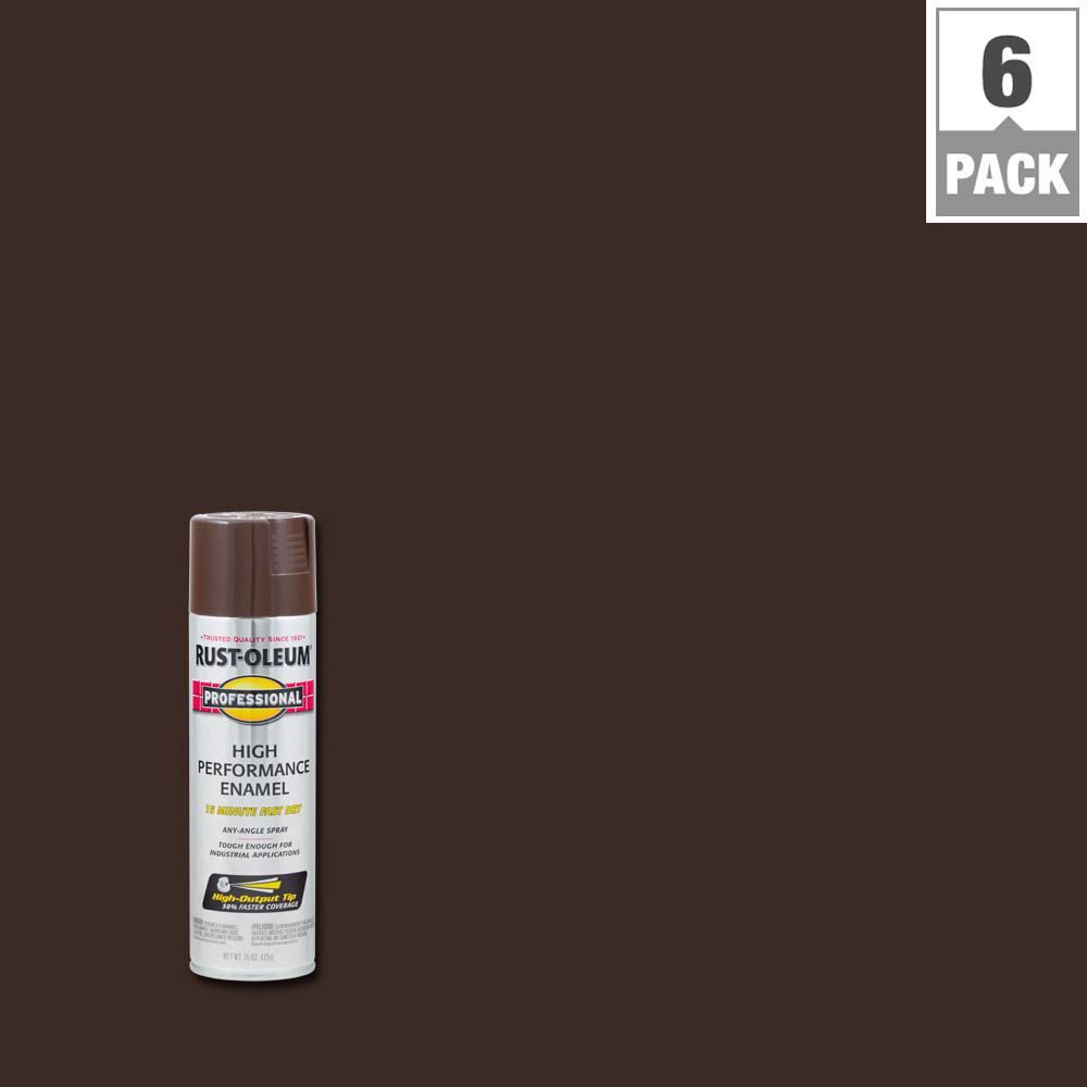 RustOleum Professional 15 oz. High Performance Enamel Gloss Dark Brown