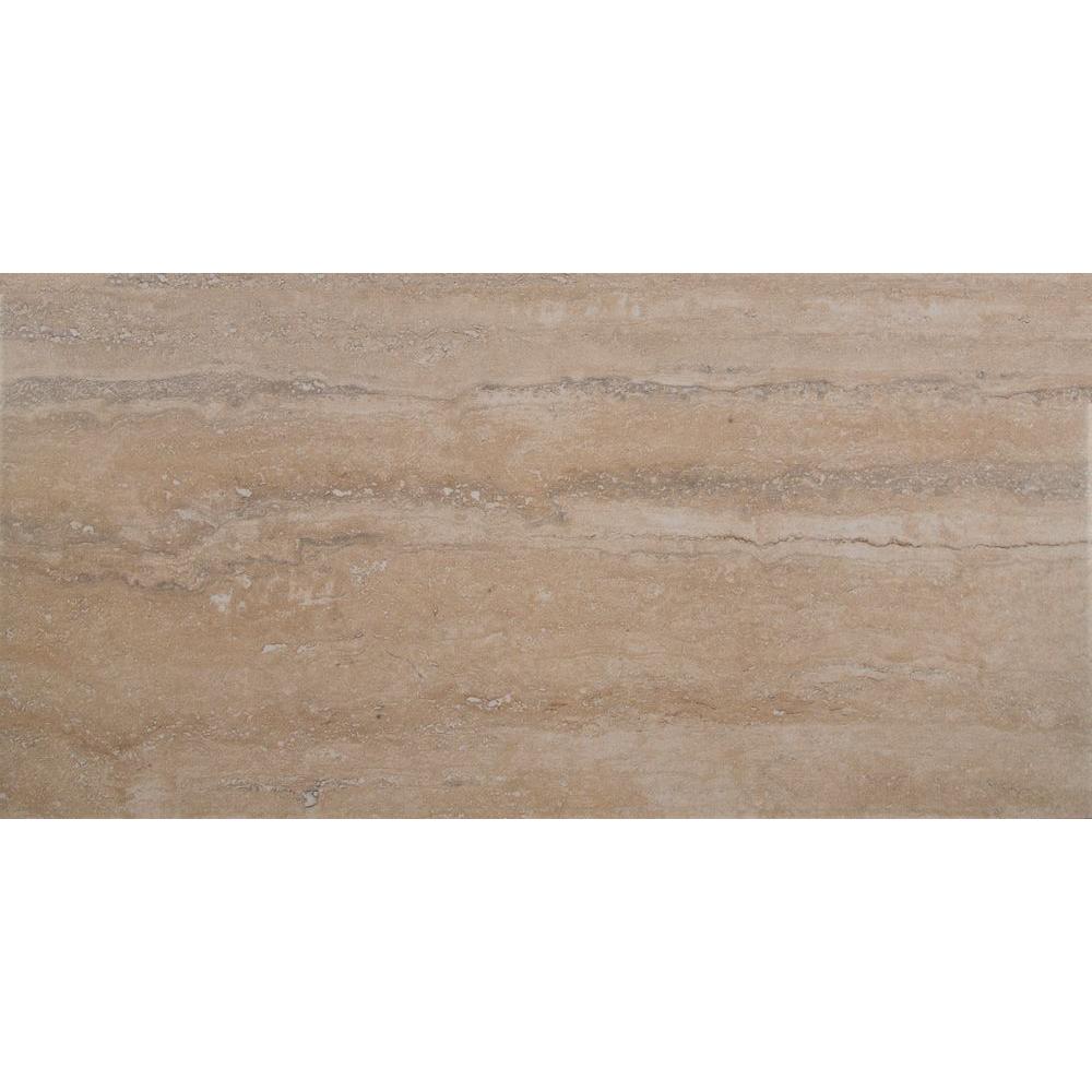 Msi Trevi Beige 12 In X 24 In Glazed Porcelain Floor And Wall Tile 2 Sq Ft Nhdtrebei12x24 7162