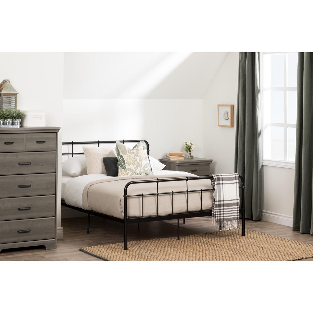 South S Versa Queen Size Metal Platform Bed In Black 11683 - 5×7 Area Rug Under Queen Bed South S Versa Queen Size Metal Platform Bed In Black 11683 - 5×7 Area Rug Under Queen Bed