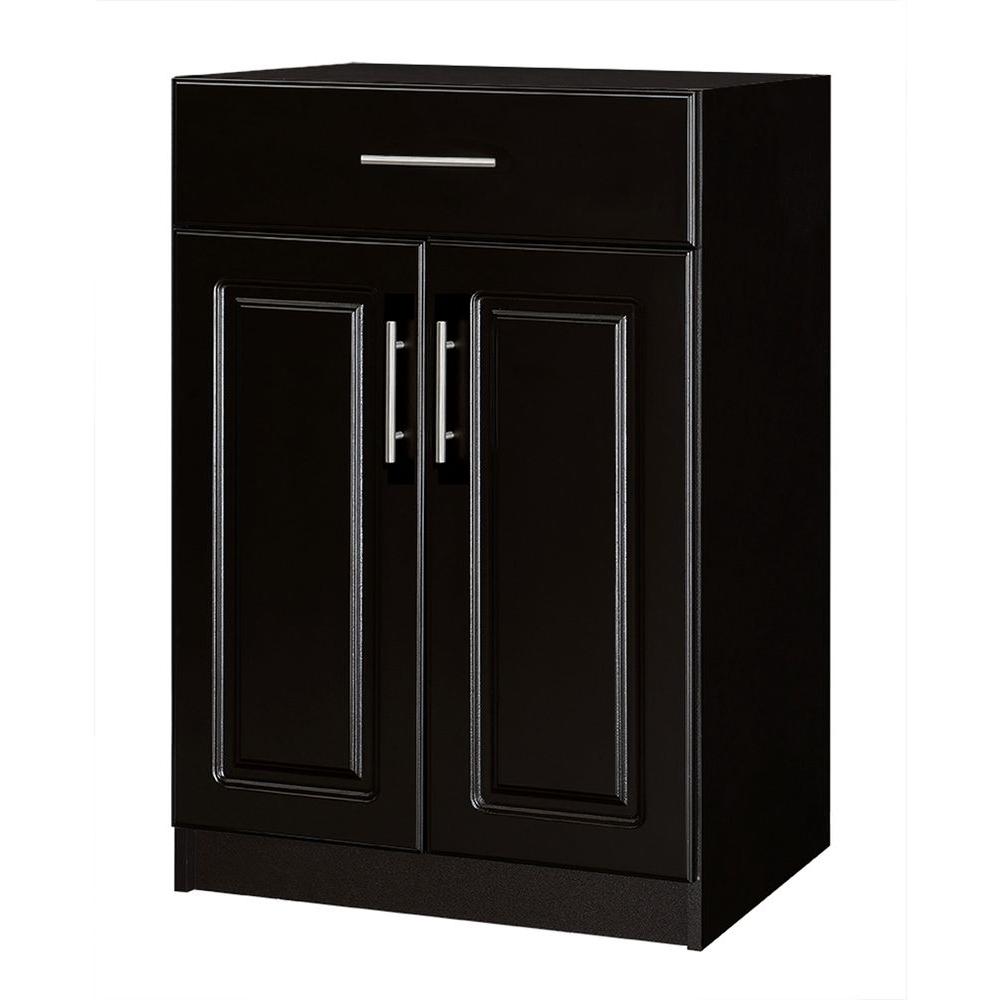 Hampton Bay Select 18.62 in. D x 23.98 in. W x 35.98 in. H 2-Door Base Cabinet Wood Closet System with Drawer in Espresso, Brown was $159.99 now $87.99 (45.0% off)