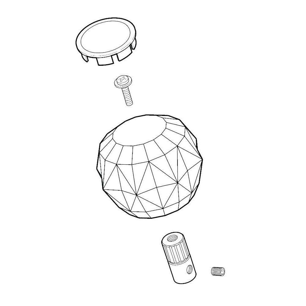 Delta Classic Bathroom Faucet Knob Handle in Clear (50Pack)RP41661