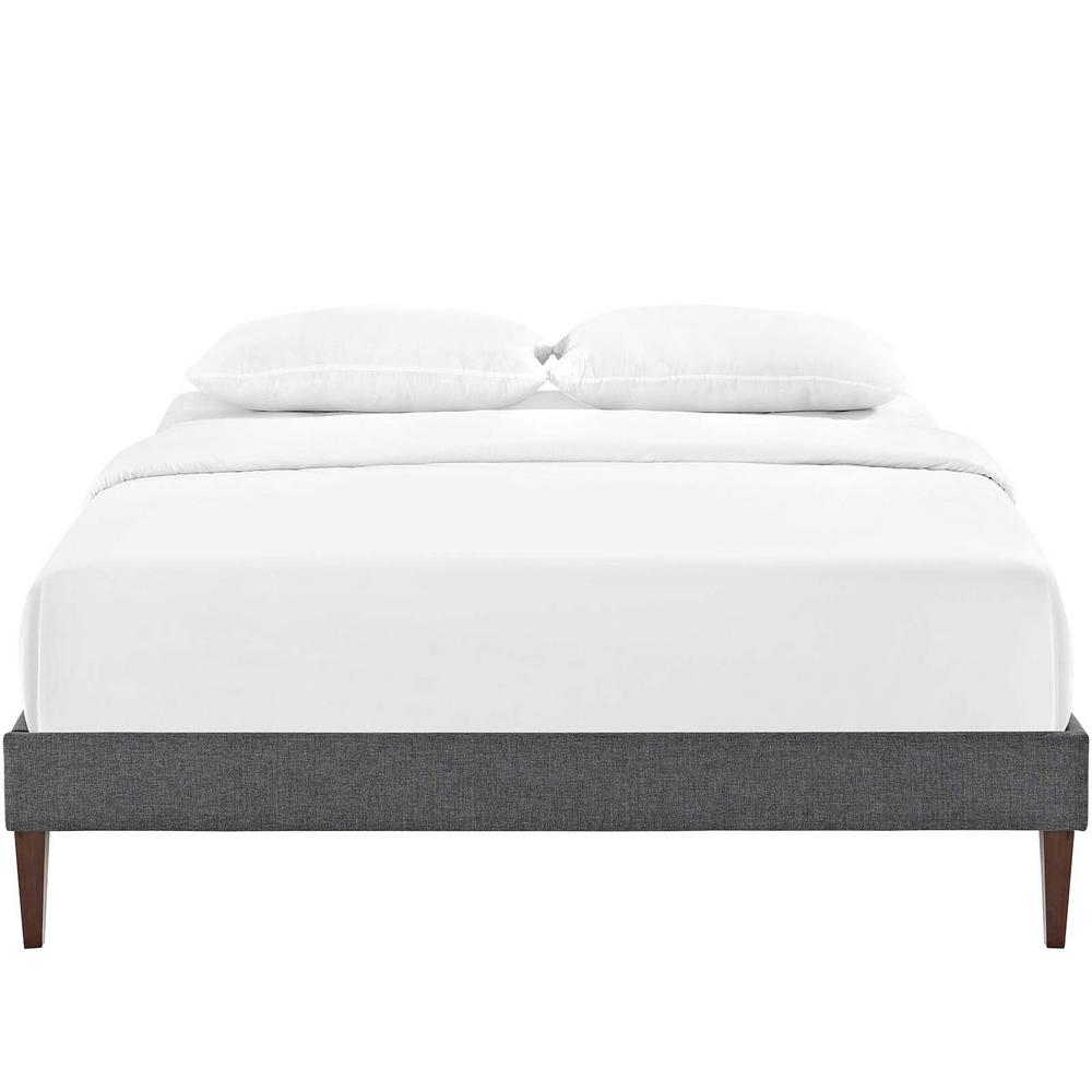 Modway No Additional Features Beds Headboards Bedroom Tessie Gray King Bed Frame With Squared Tapered Legs