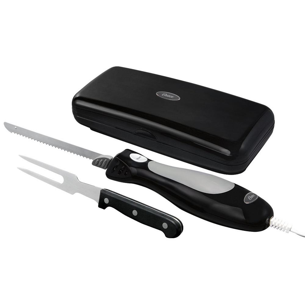 Oster 12 in. Stainless Steel Electric Knife Slicer and Carving Fork Set