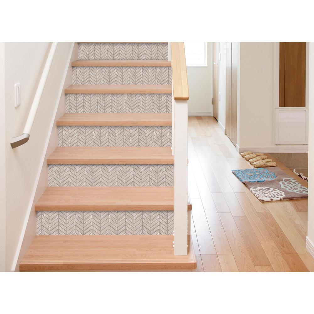 Sticktiles 10 5 In X Chevron Distressed Wood L And X 10 5 In Chevron Distressed Wood L