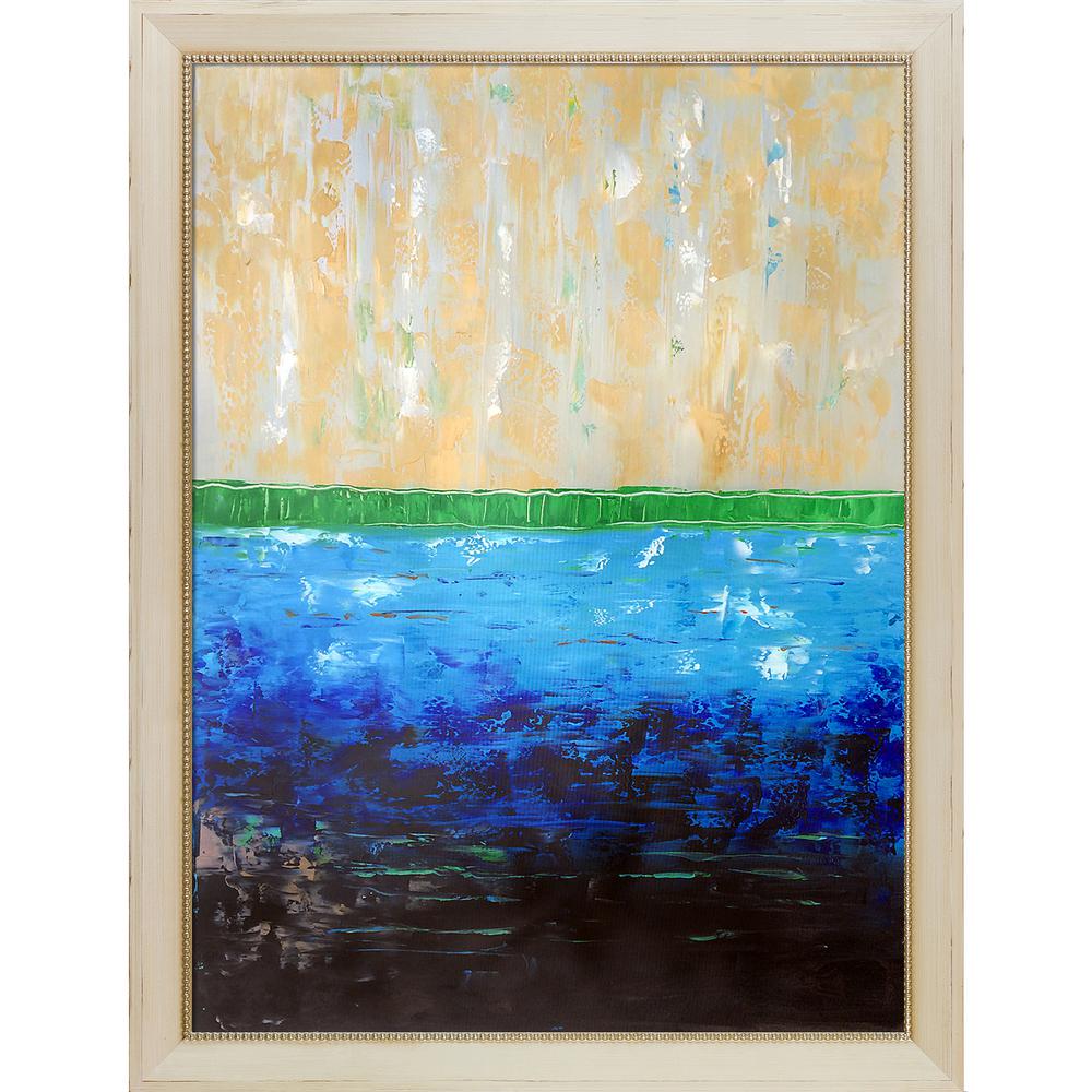 overstockArt Geo Horizon 23 by Lisa Carney Framed Hand Painted Oil Reproduction 2L83C1733524X24H-FR-530324X24