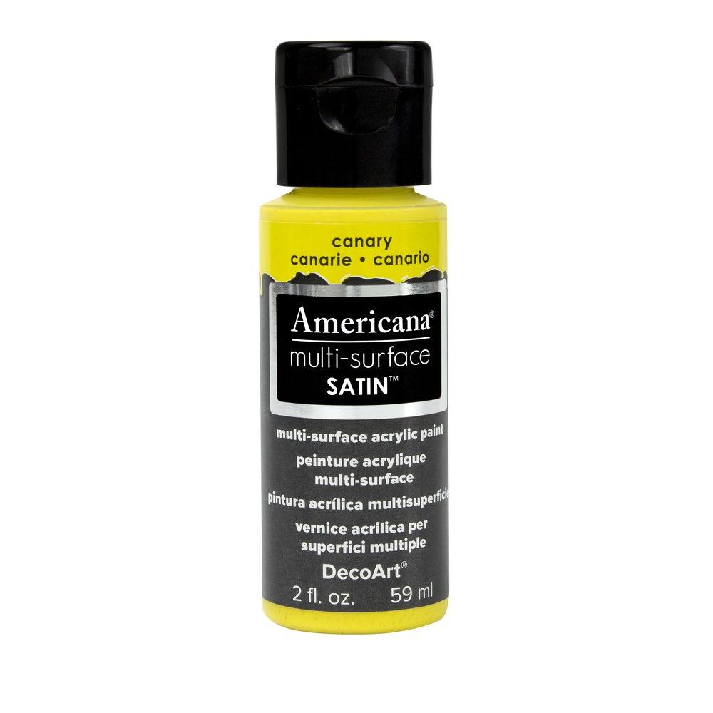 DecoArt Americana 2 oz. Canary Satin MultiSurface Acrylic PaintDA514