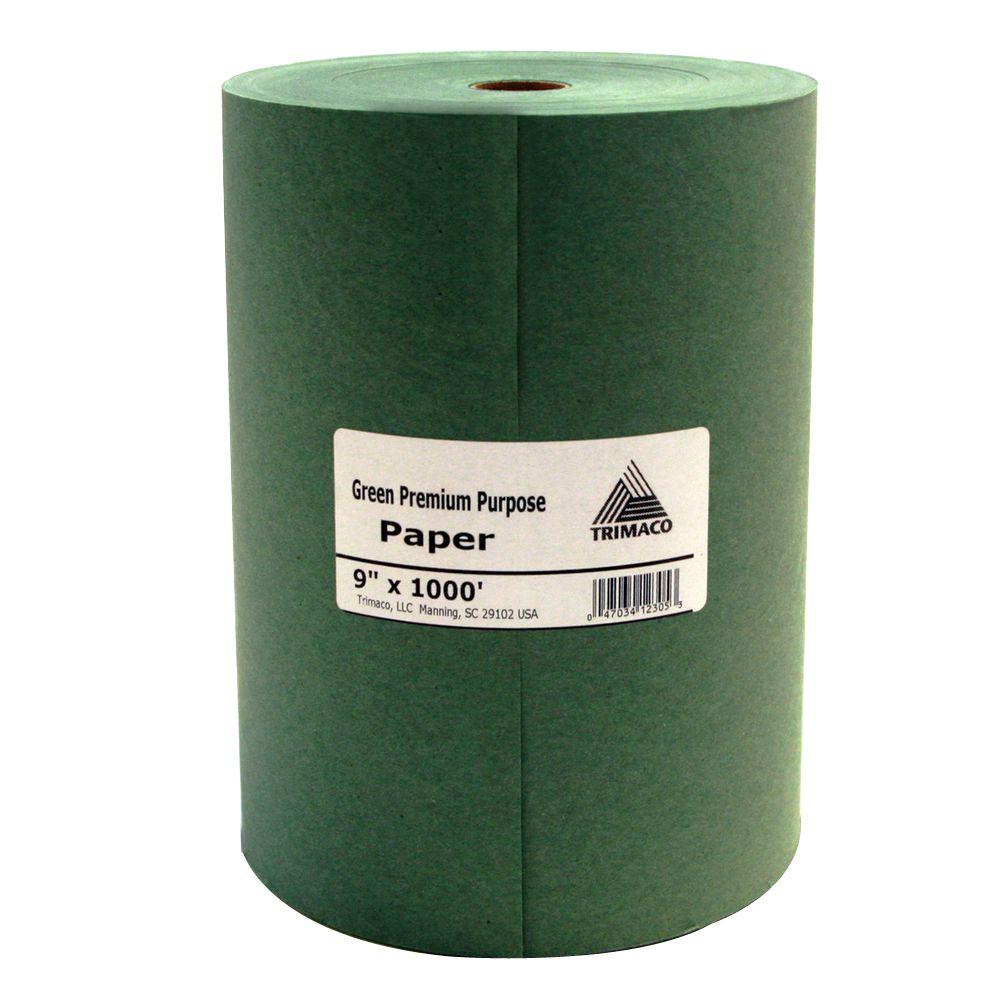 TRIMACO Easy Mask 9 IN. X 1000 FT. Green Premium Masking Paper12305