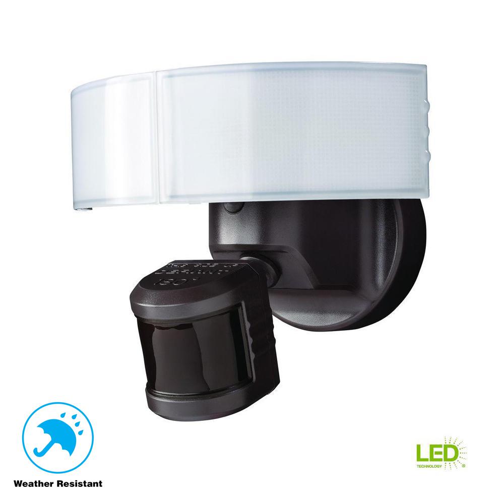 Bronze Outdoor Lighting The Home Depot 180 Bronze Led Motion Outdoor Security Light