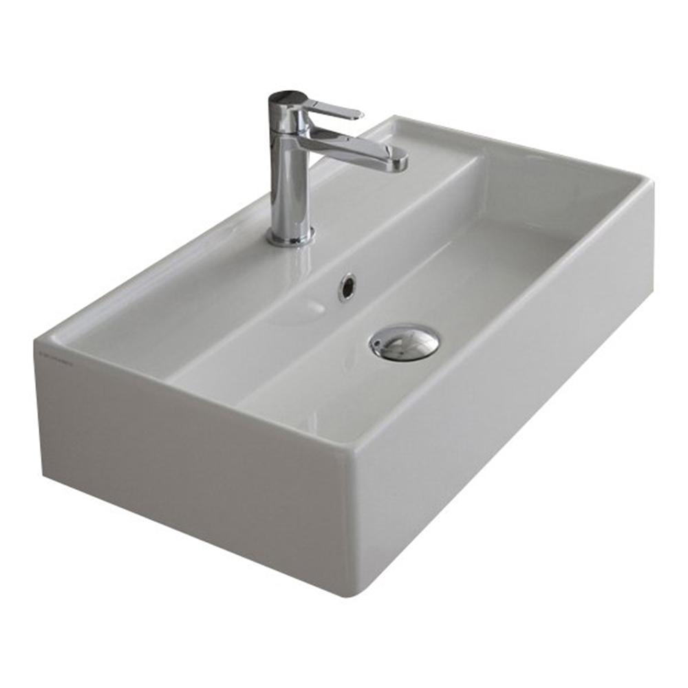 Nameeks Teorema Wall Mounted Bathroom Sink In White