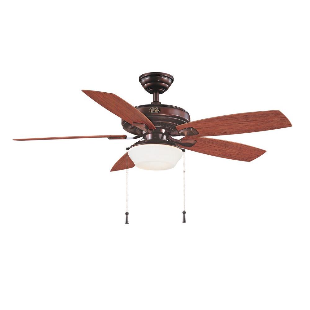 Hampton Bay Gazebo 52 In Led Indoor Outdoor White Ceiling Fan With Led Indoor Outdoor White Ceiling Fan With Light Kit Yg188 Wh D The Home Depot