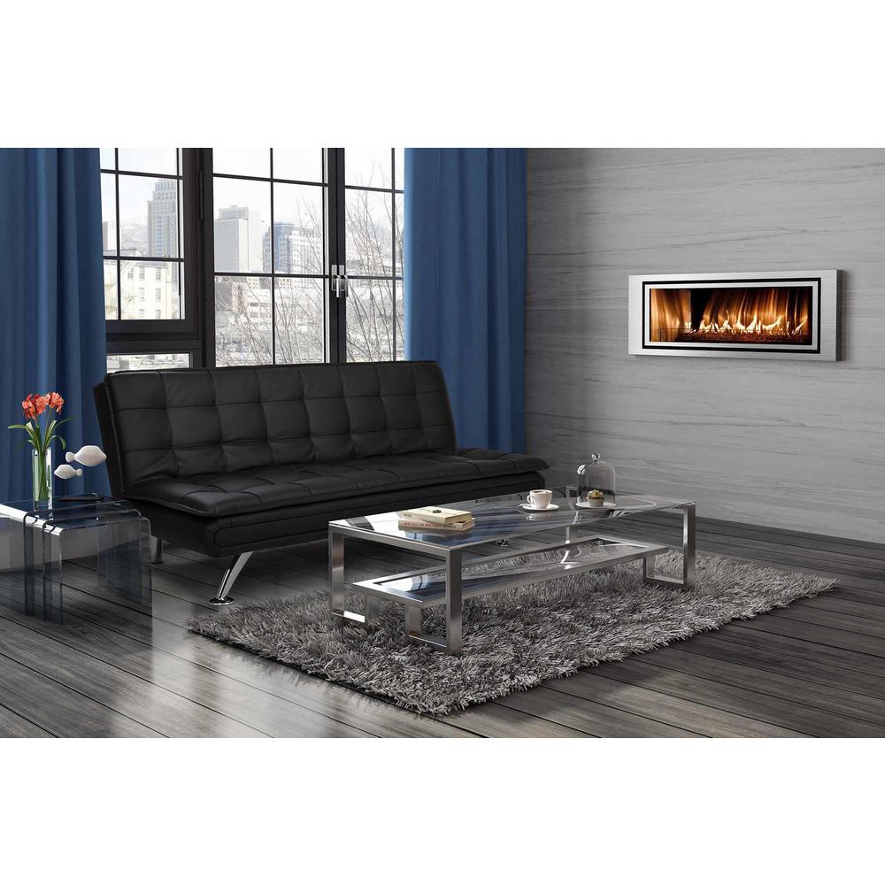 Dhp Broadway Premium Convertible Pillowtop Futon In Black 2086007 Dhp Broadway Premium Convertible Pillowtop Futon In Black