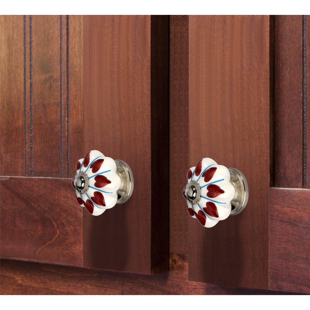 44 mm 5 Pack Mascot Hardware CK351-5 Heart 1-37//50 Cabinet Knob White