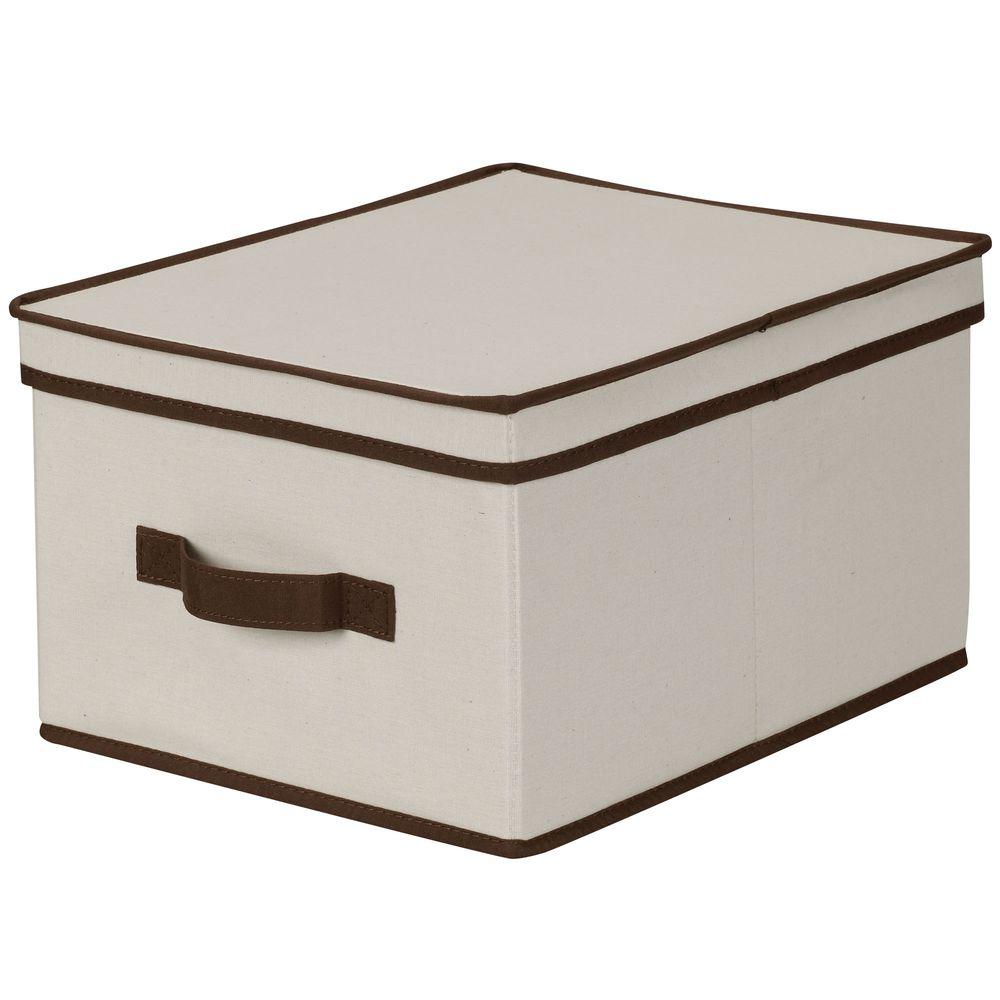 canvas storage with lid