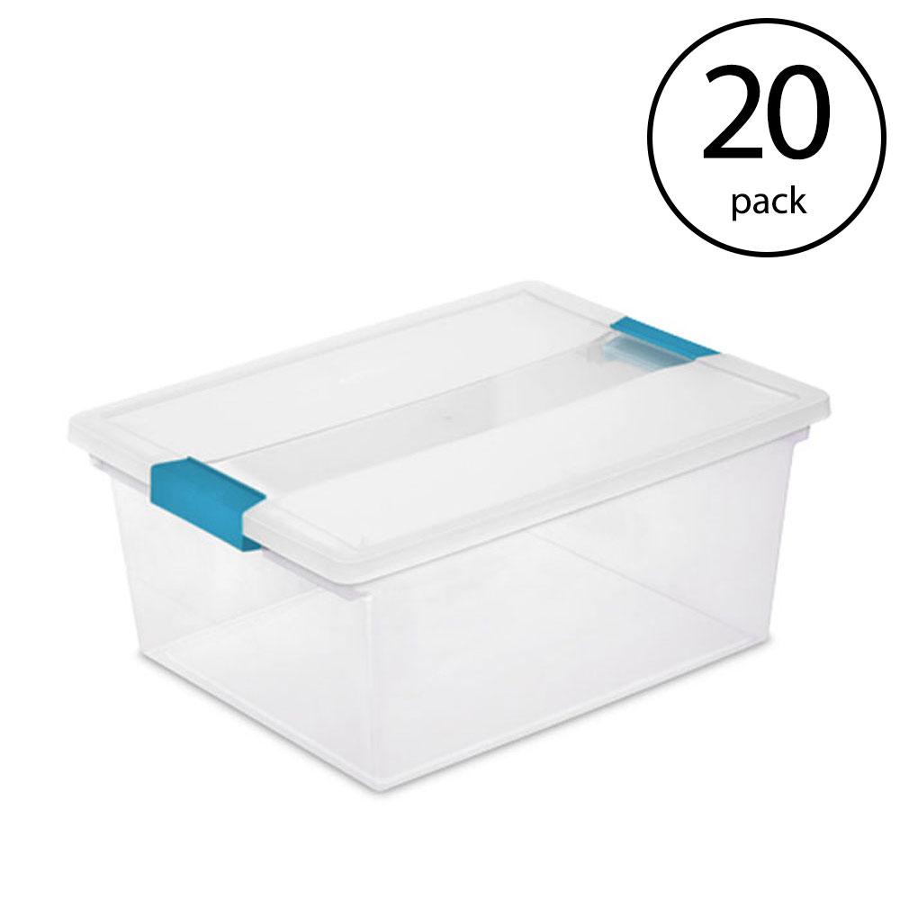 clear storage tubs with lids