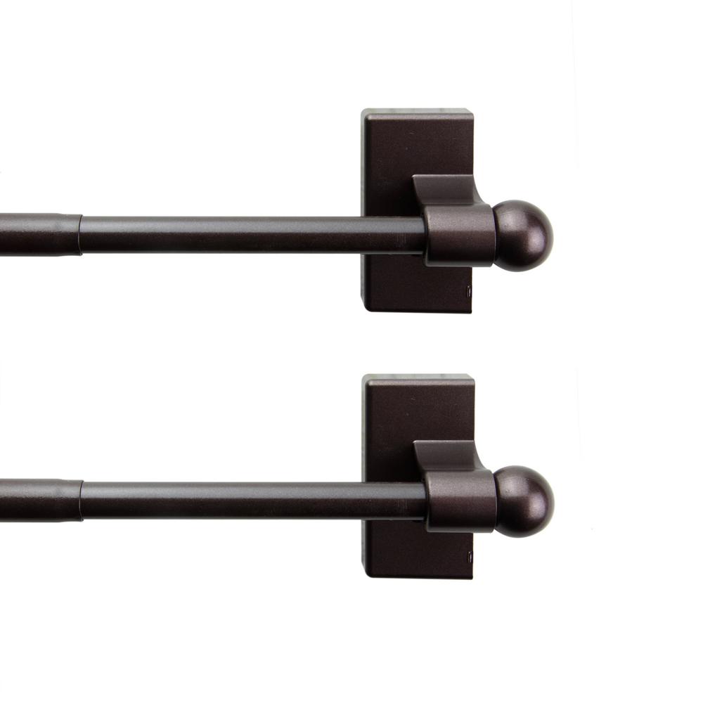 28 In To 48 In 7 16 In Magnetic Rod Set Of 2 Black Hmag28