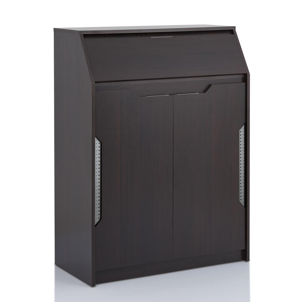 Furniture Of America Ferren Espresso Shoe Cabinet Ynj 1560c5 The Furniture Of America Ferren Espresso Shoe Cabinet