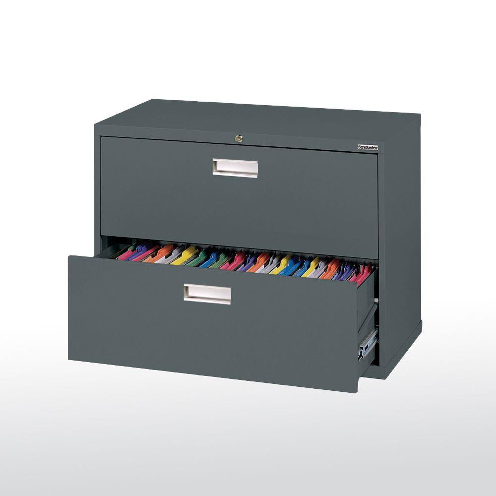 Sandusky 400 Series 50 5 In H X 30 In W X 18 In D Dove Grey 4 Drawer Lateral File Cabinet E204l 05 The Home Depot