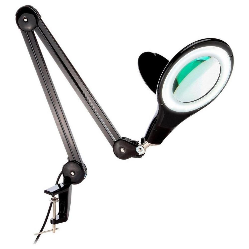 Magnifying Glass with Light and Stand, 10X 20X Magnifying Desk Lamp with  Brightness Stepless Dimmable, Adjustable Gooseneck for Reading, Close Work