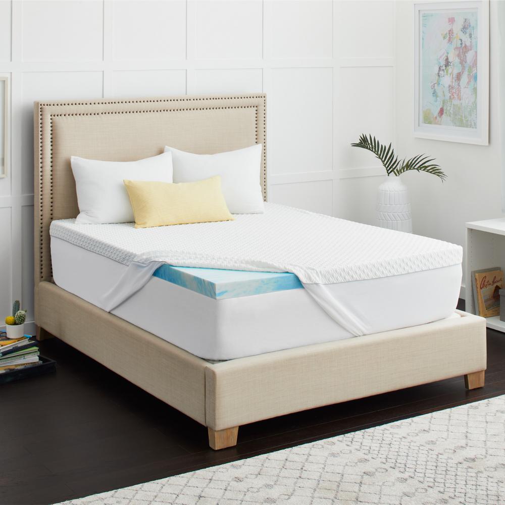 Sealy 2 in. SealyChill Gel Memory Foam Full Size Mattress Topper with ...