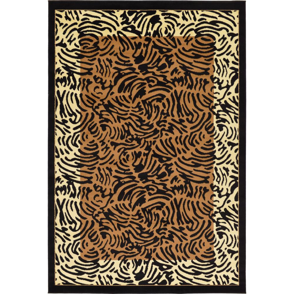 Unique Loom Wildlife Big Cat Light Brown 6 0 X 9 Area Rug Wildlife Big Cat Light Brown 6 0 X 9 Area Rug