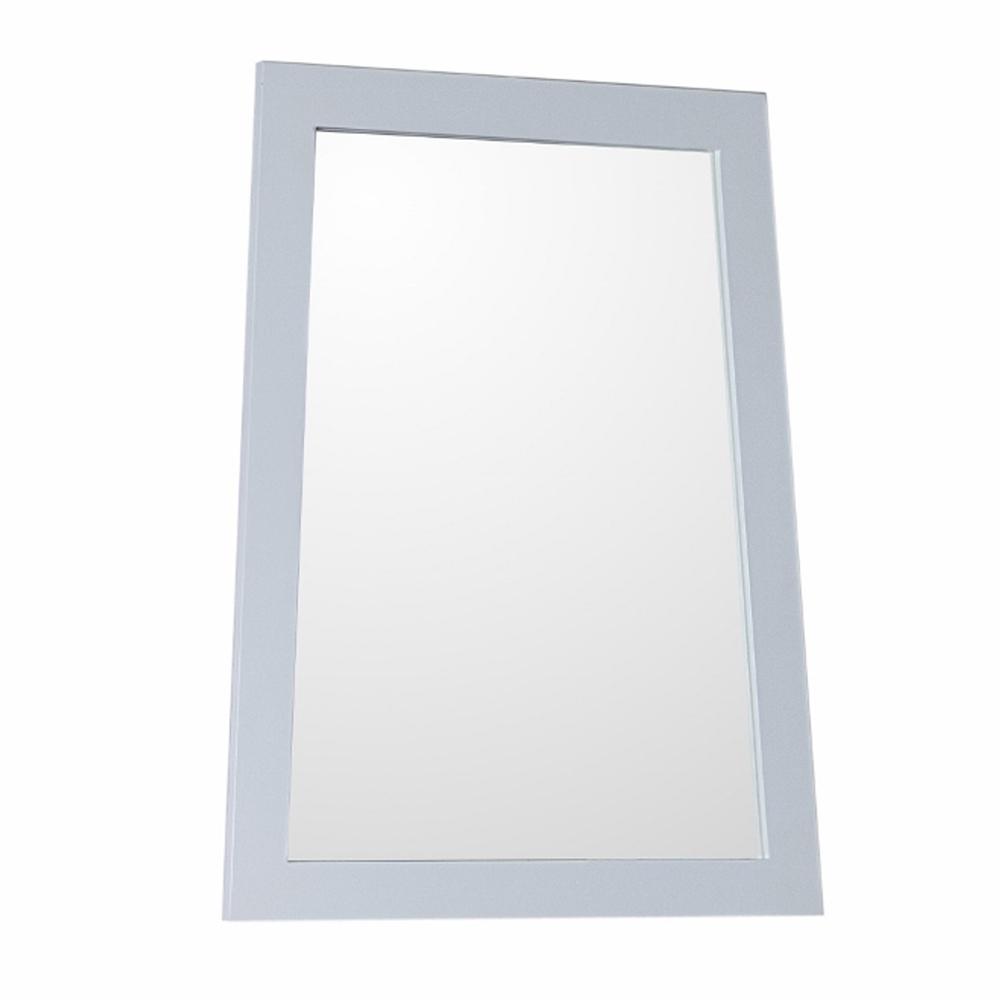 Bellaterra Home Lorenzo 22 In X 28 White Ladder Shape Framed Wall Mirror