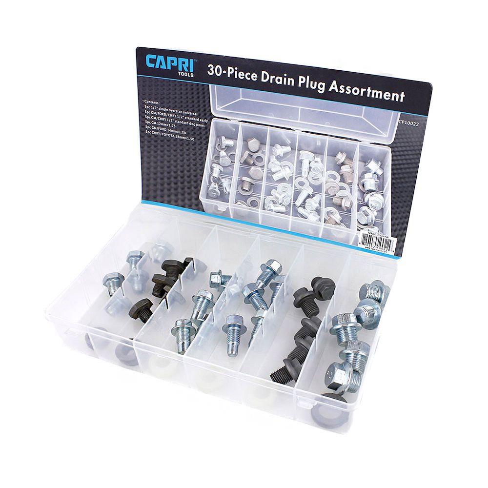 Capri Tools Oil Drain Plug Assortment Set (76Piece)CP10023 The Home