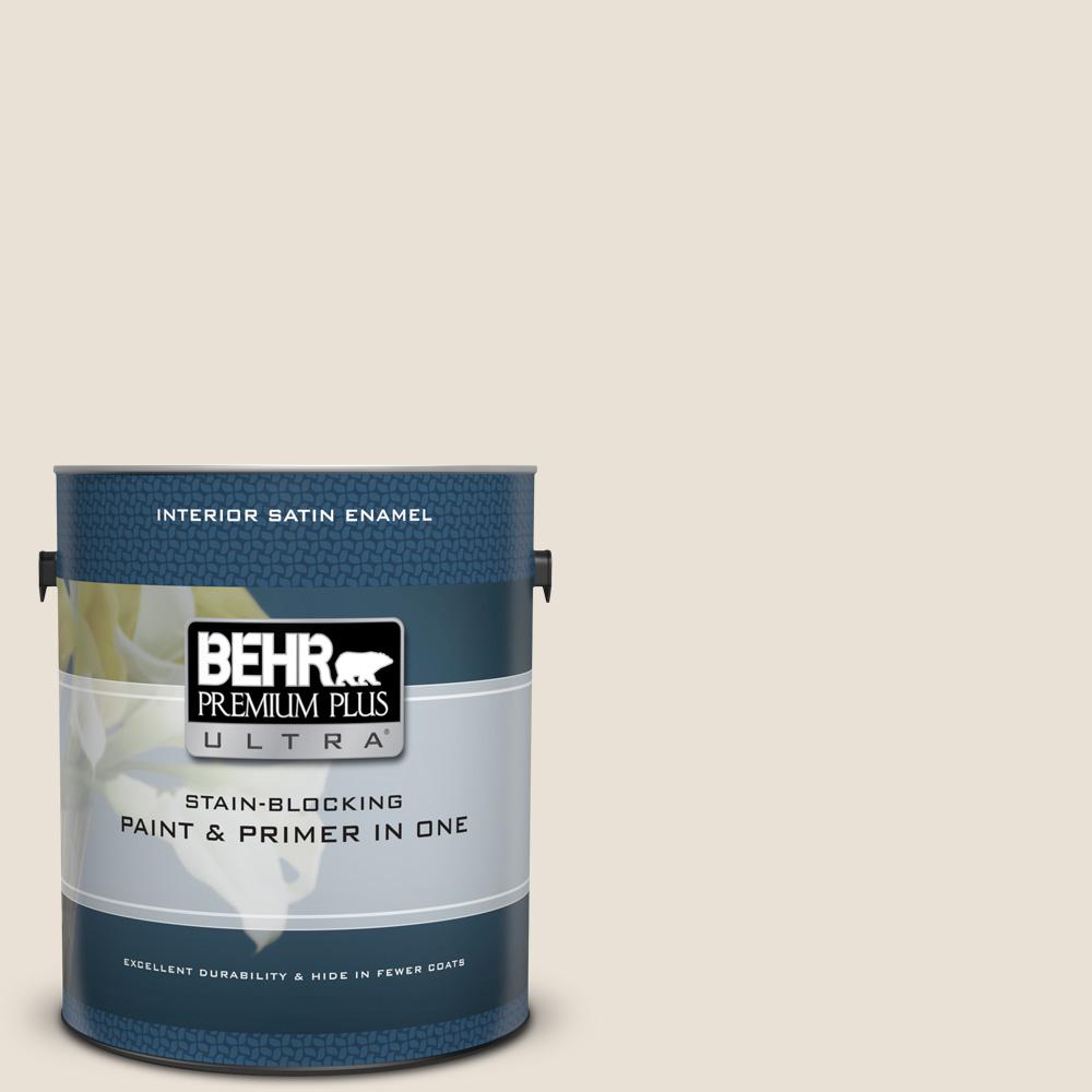 BEHR Premium Plus Ultra 1 gal. 73 Off White Satin Enamel