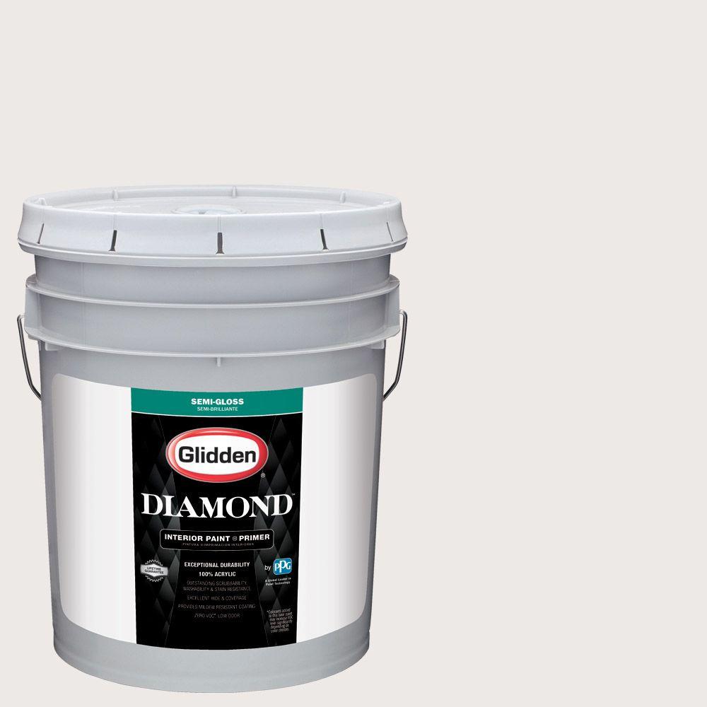 Glidden Diamond 5 gal. HDGWN22 Marshmallow White SemiGloss Interior