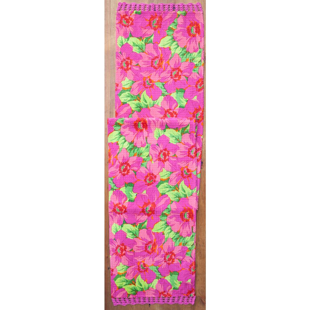 April Cornell Fuchsia Daydream Fl Honeycomb 13 In X 72 April Cornell Fuchsia Daydream Fl Honeycomb 13 In X 72 Table Runner