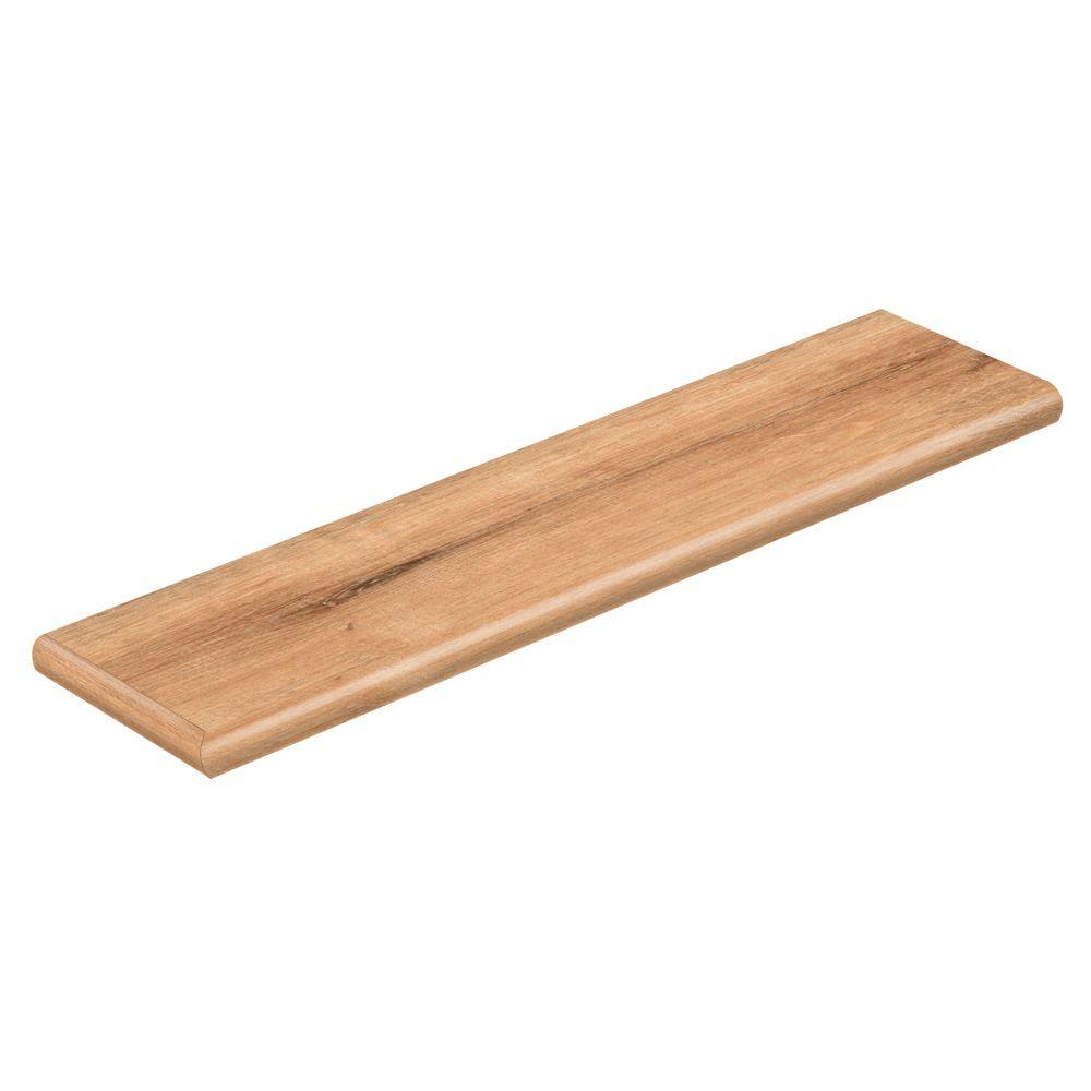 Cap A Tread Fresh Oak 94 In L X 12 1 8 D 11 16 H Vinyl Fresh Oak 94 In L X 12 1 8 D 11 16 H Vinyl Left Return To Cover Stairs Thick