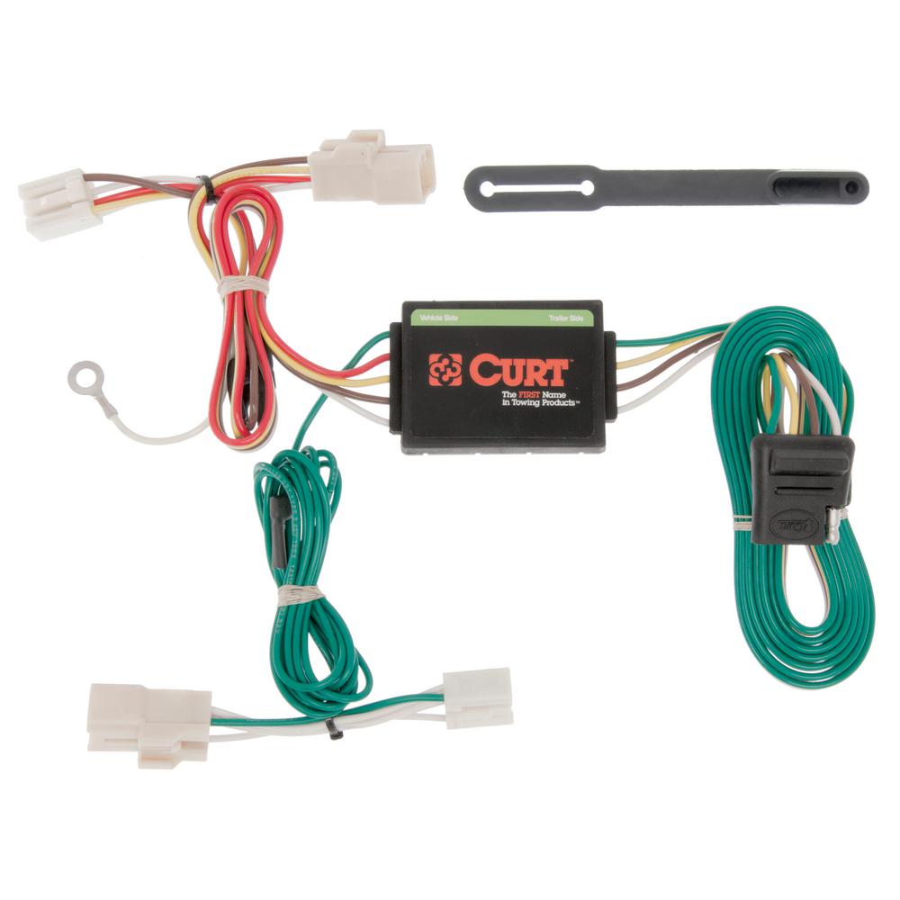 CURT Custom Vehicle-Trailer Wiring Harness, 4-Way Flat Output, Select Hyundai Accent Sedan, Quick Electrical Wire T-Connector-56149 - The Home Depot | Hyundai Accent Wiring For Electric | | The Home Depot