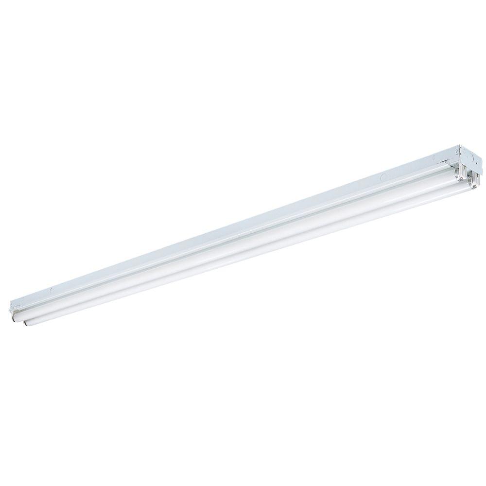 8 ft. 2-Light White Fluorescent Non-Hooded Strip Light