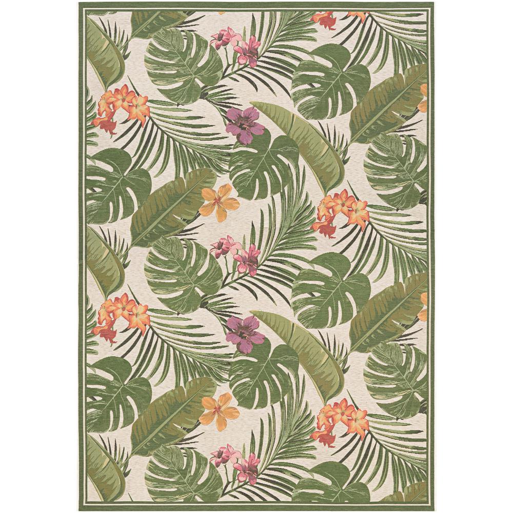 4 X 6 Outdoor Rugs The Home Depot Dolce Flowering Fern Ivory Hunter Green 4 Ft X 6 Indoor