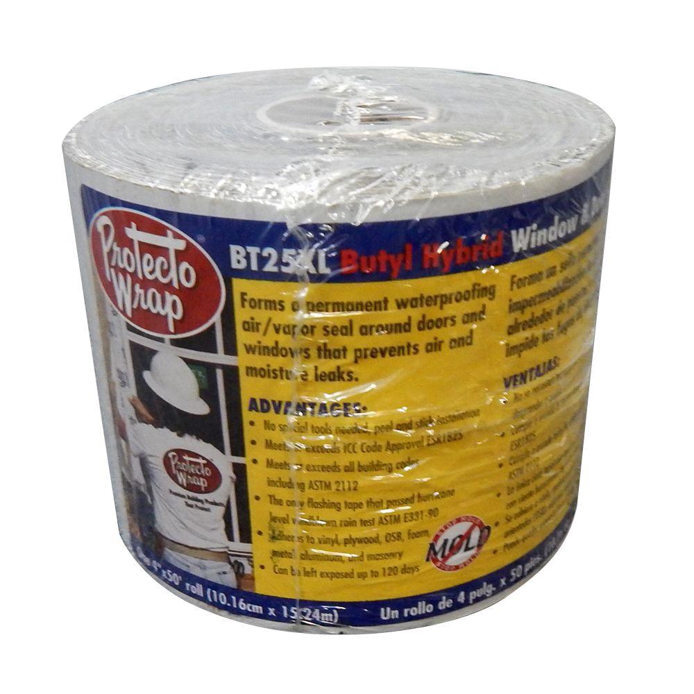 Protecto Wrap BT25XL 4 in. x 50 ft. Window and Door Sealing TapeD897204 The Home Depot