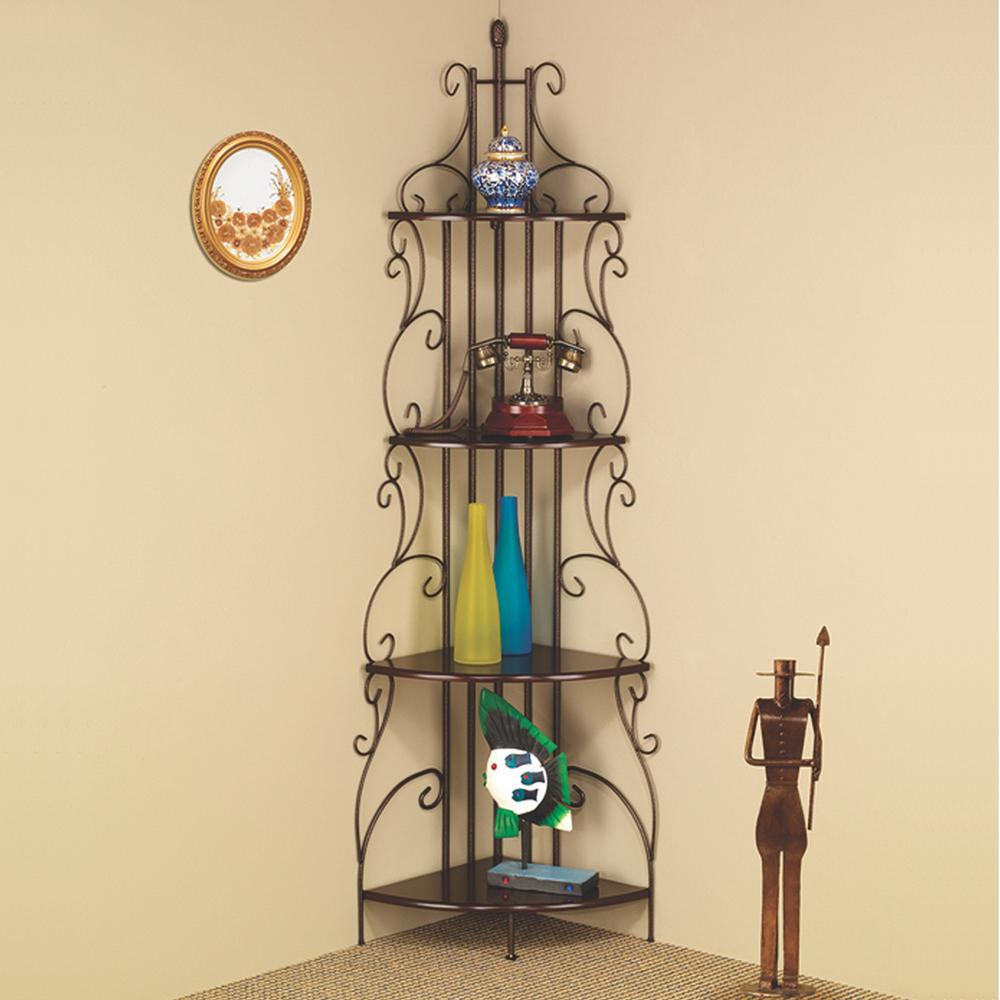 Venetian Worldwide Laherty Copper Corner Bookcase V 910038 The
