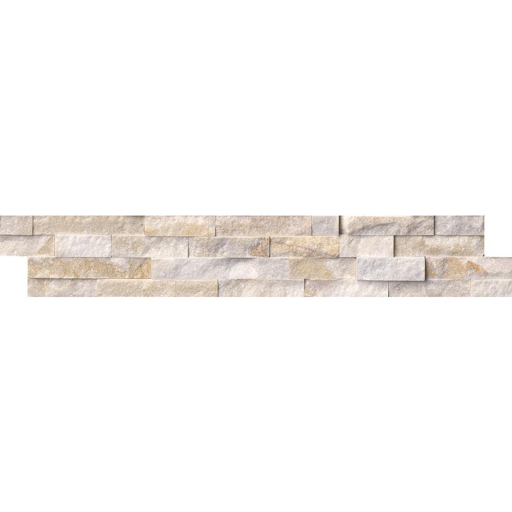 Msi Arctic Golden Split Face Ledger Panel 6 In X 24 In Marble