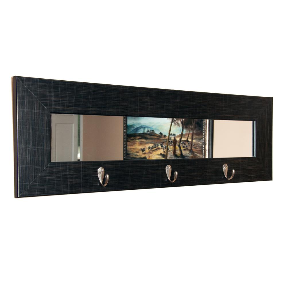 Brandtworks Last Look Scratched Black Wall Mirror With Hooks Bm005hk The Home Depot - Black Wall Mirror With Shelf And Hooks Brandtworks Last Look Scratched Black Wall Mirror With Hooks Bm005hk The Home Depot - Black Wall Mirror With Shelf And Hooks