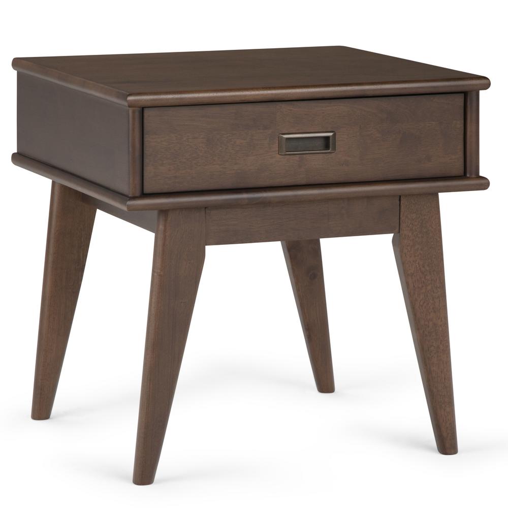 Simpli Home Draper Mid Century Walnut Brown End Table 3axcdrp 02 Wb Simpli Home Draper Mid Century Walnut Brown End Table