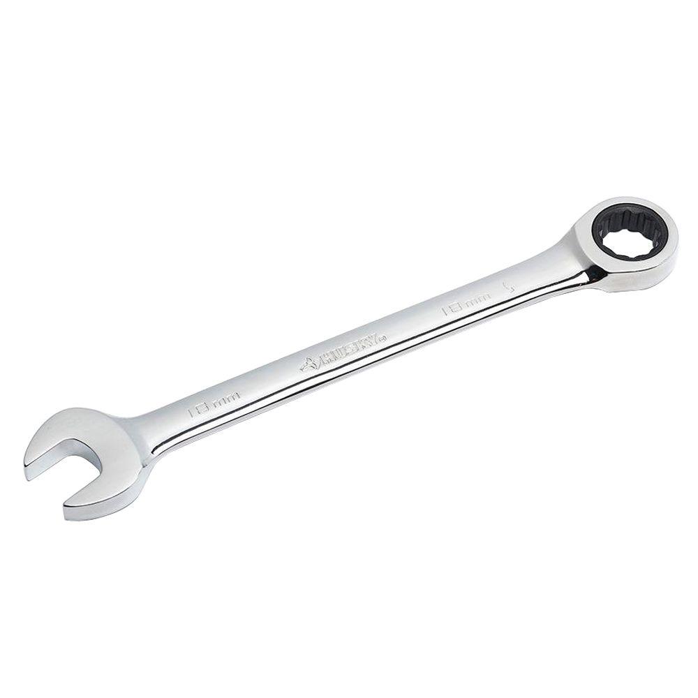 Husky 18 mm 12-Point Metric Ratcheting Combination Wrench-HRW18MM - The ...