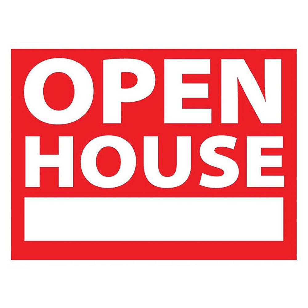 Everbilt 20 In X 24 In Corrugated Plastic Open House Sign 31384
