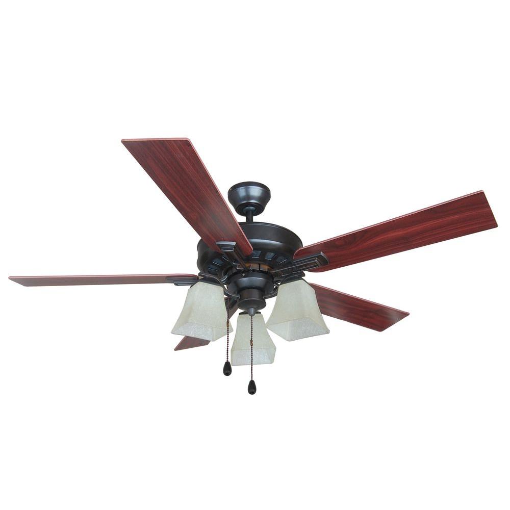 River Of Goods 52 In Clear Ceiling Fan 16553s The Home Depot Brushed Bronze Ceiling Fan