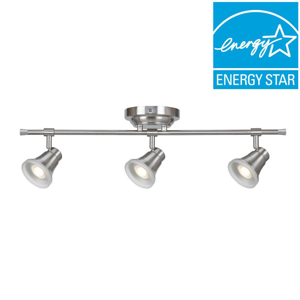 Aspects Solo 3Light Satin Nickel Dimmable Fixed Track Lighting Kit