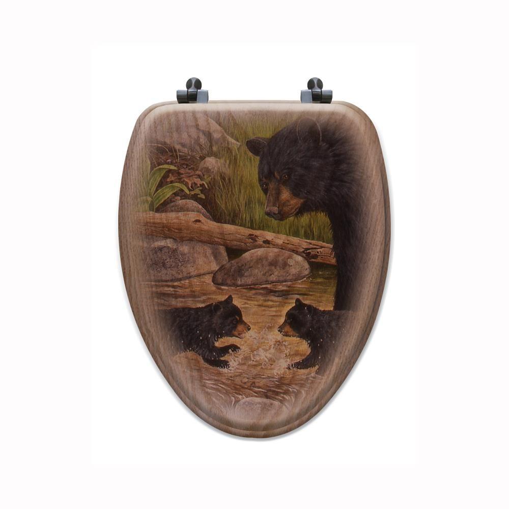 wooden elongated toilet seats solid walnut