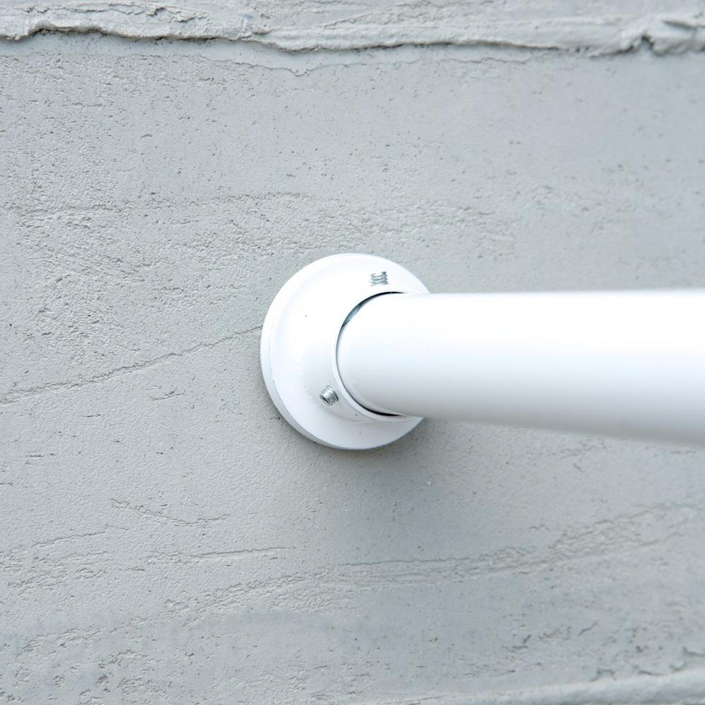 Roomdividersnow 80 In 120 Premium Tension Curtain Rod Premium Tension Curtain Rod In White