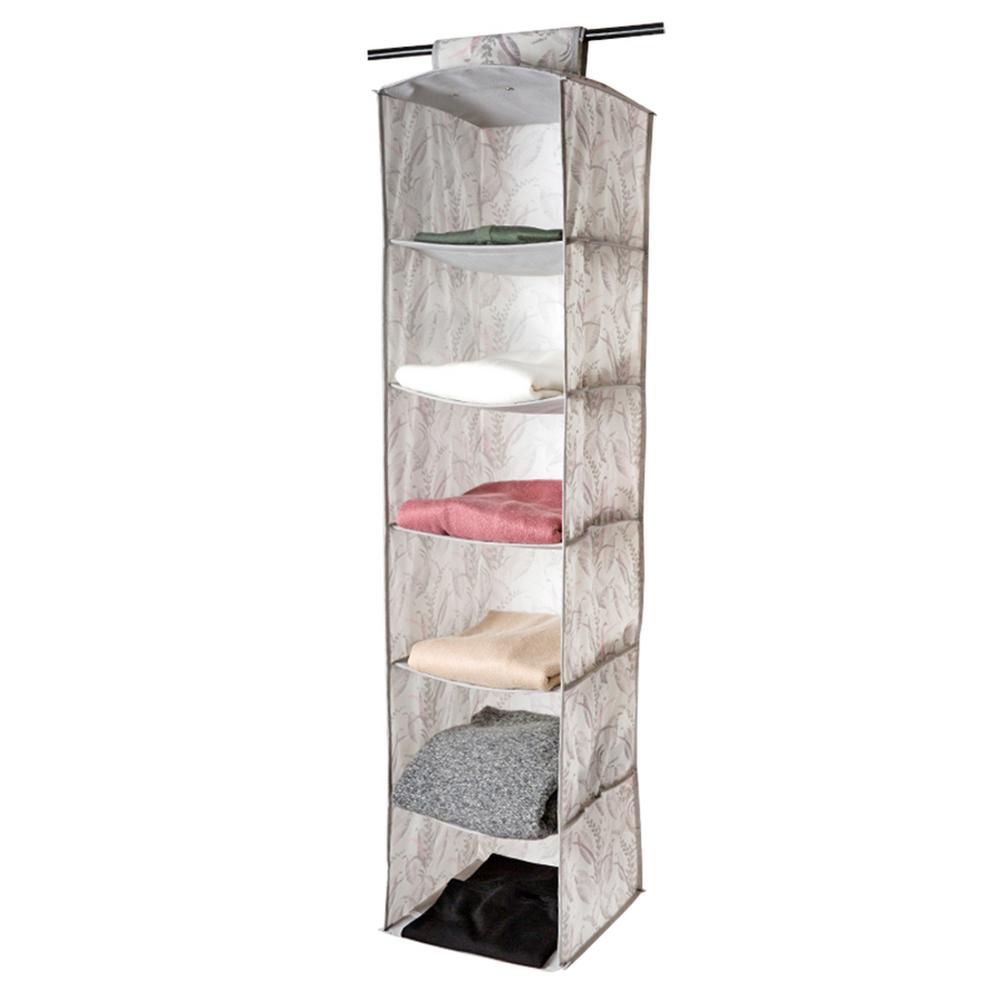 Laura Ashley 12 in. D x 48 in. H x 12 in. W Hanging 6 Shelf Closet 