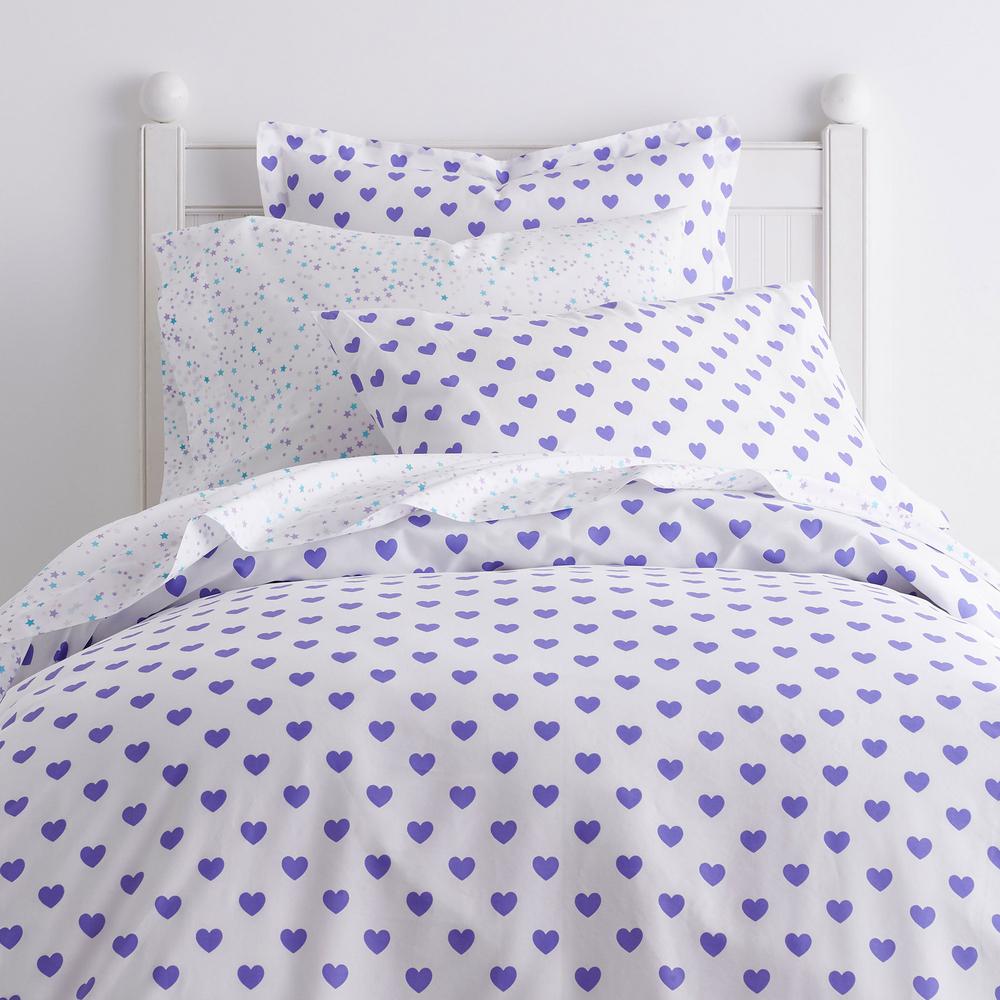 Company Kids By The Company Store Sweetheart Purple Cotton Percale