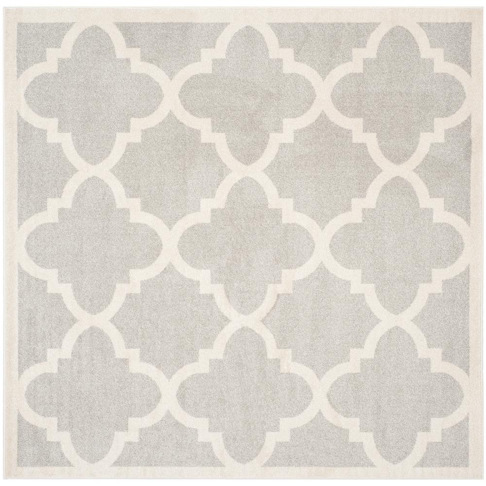 Safavieh Amherst Light Gray/Beige 7 ft. x 7 ft. Indoor/Outdoor Square