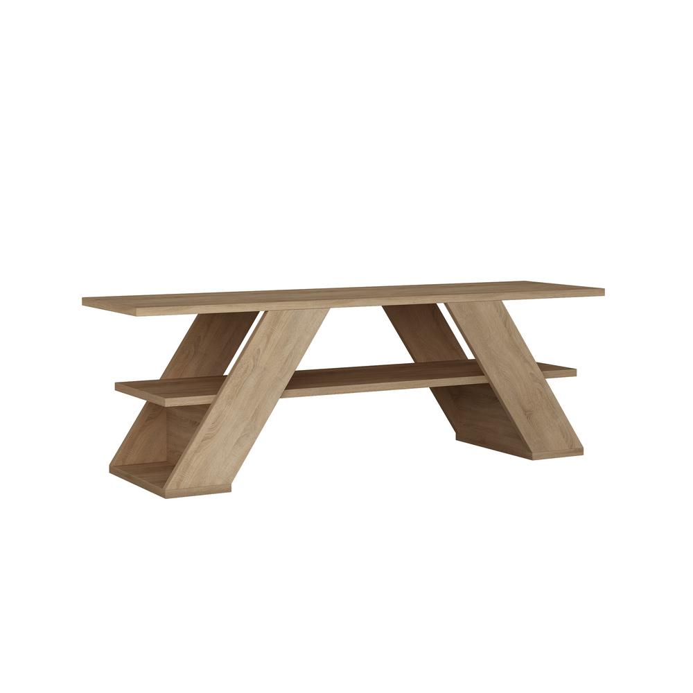 Ada Home Decor Tioga Oak Modern TV Stand DCRT2014 The Home Depot